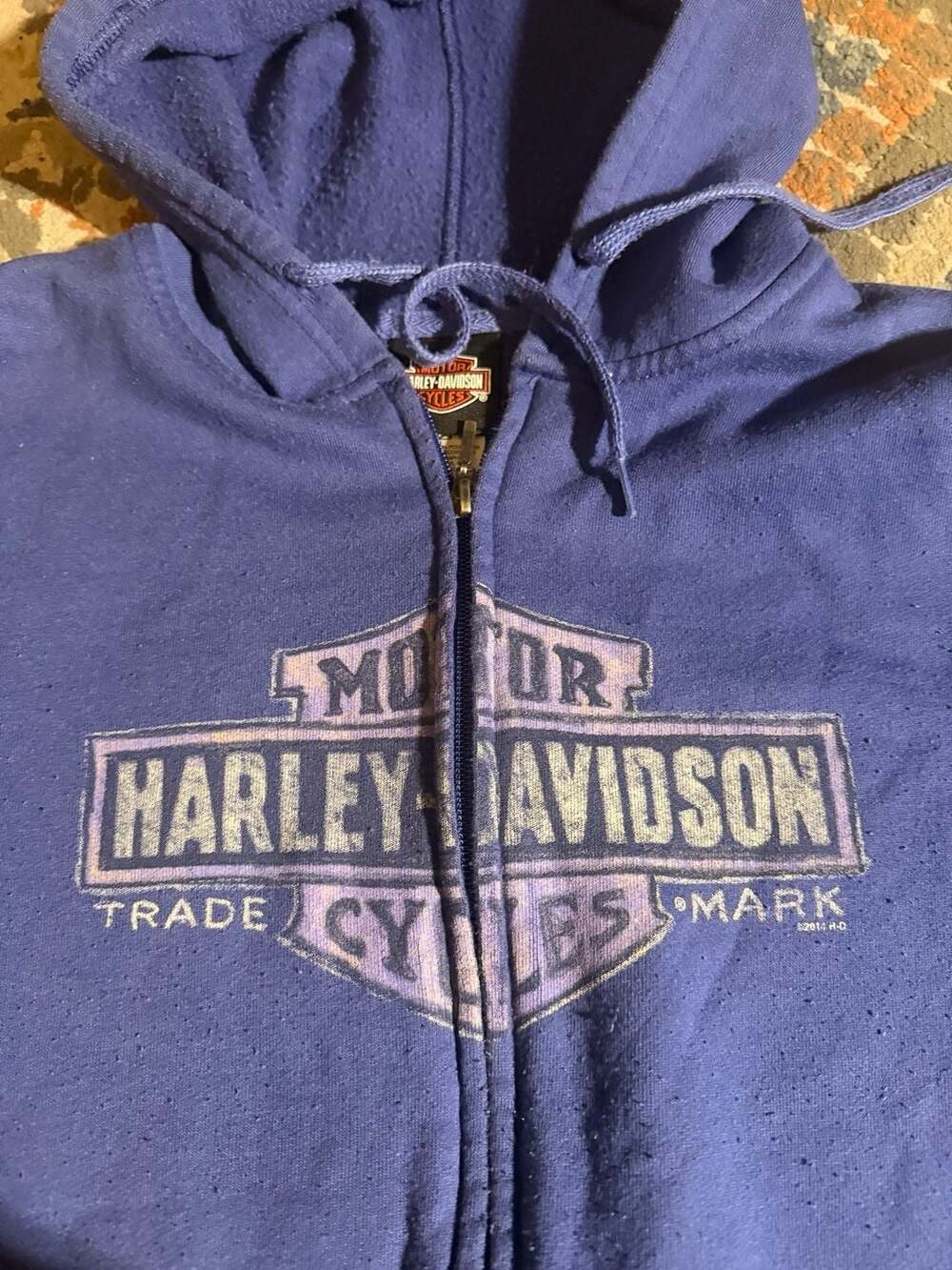 Harley Davidson Full Zip Hoodie Size S Purple Heart of Dixie Pelham AL - Picture 2 of 6